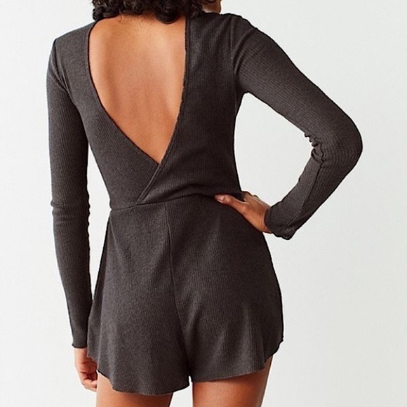 Nwt Urban Outfitters Out From Under Plush Ribbed Romper in Rose Women’s Small - Picture 2 of 6